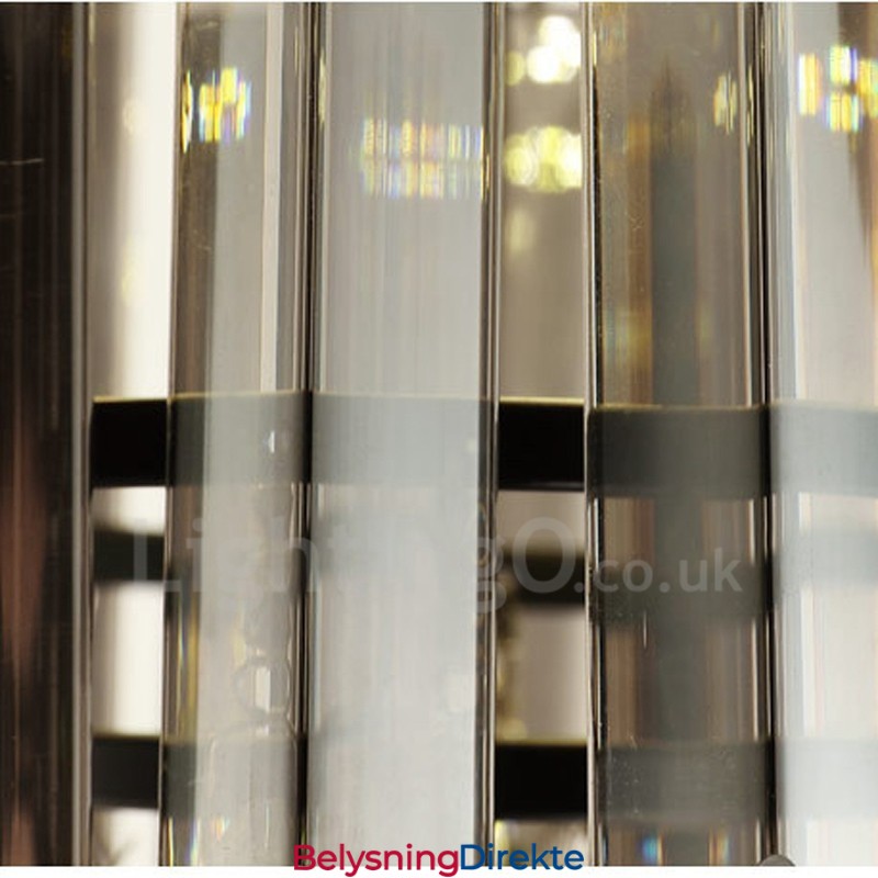 Retro Runde Grå Krystalltaklamper