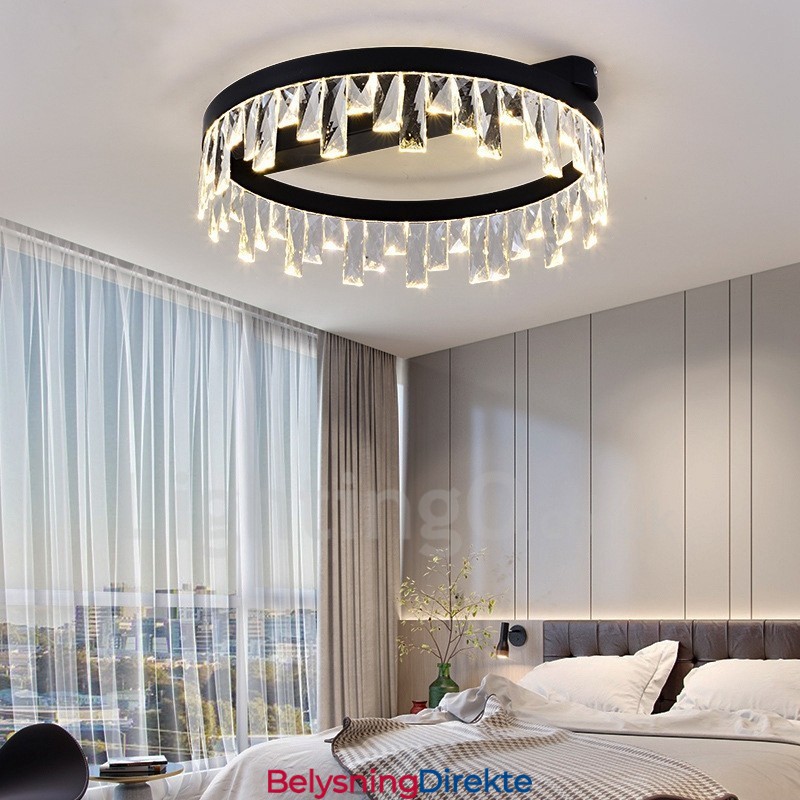 Moderne Minimalistisk Kreativ Sirkulær Krystalllampe I Taket