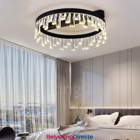 Moderne Minimalistisk Kreativ Sirkulær Krystalllampe I Taket