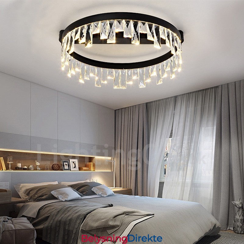 Moderne Minimalistisk Kreativ Sirkulær Krystalllampe I Taket