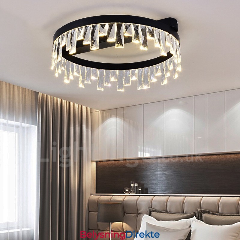 Moderne Minimalistisk Kreativ Sirkulær Krystalllampe I Taket