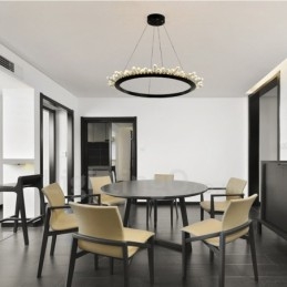 Moderne Ringformet Krystallanhengslampe