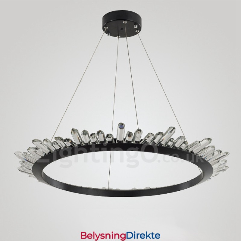 Moderne Ringformet Krystallanhengslampe