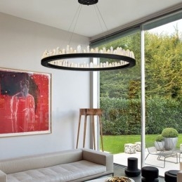 Krystall Pendellampe Moteriktig Utsøkt Sirkeldesign