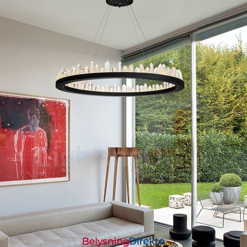 Krystall Pendellampe Moteriktig Utsøkt Sirkeldesign