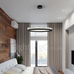 Krystall Pendellampe Moteriktig Utsøkt Sirkeldesign