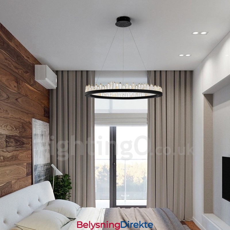 Krystall Pendellampe Moteriktig Utsøkt Sirkeldesign