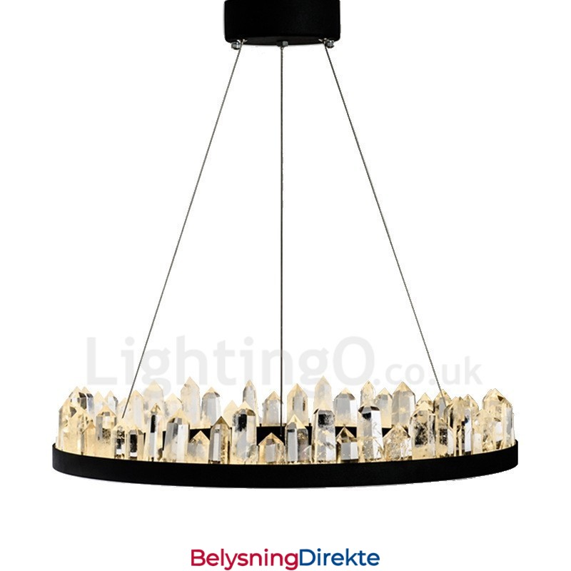 Krystall Pendellampe Moteriktig Utsøkt Sirkeldesign