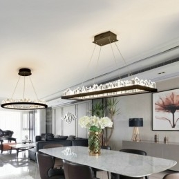 Nyeste Design Rektangulær Krystall Pendellampe