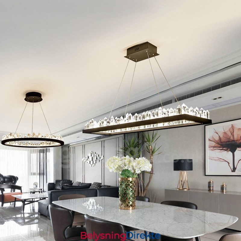 Nyeste Design Rektangulær Krystall Pendellampe