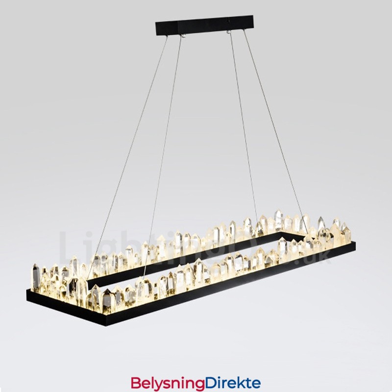 Nyeste Design Rektangulær Krystall Pendellampe