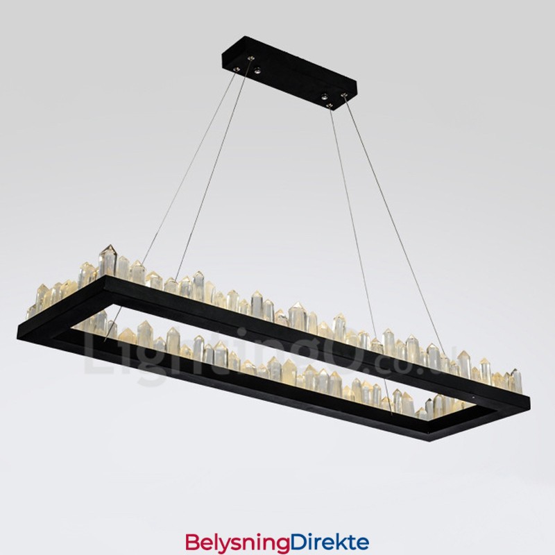Nyeste Design Rektangulær Krystall Pendellampe