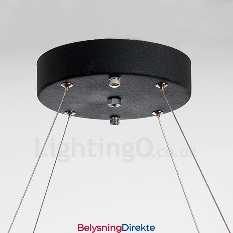 Moderne Mote Dobbel Sirkel Krystall Pendellampe