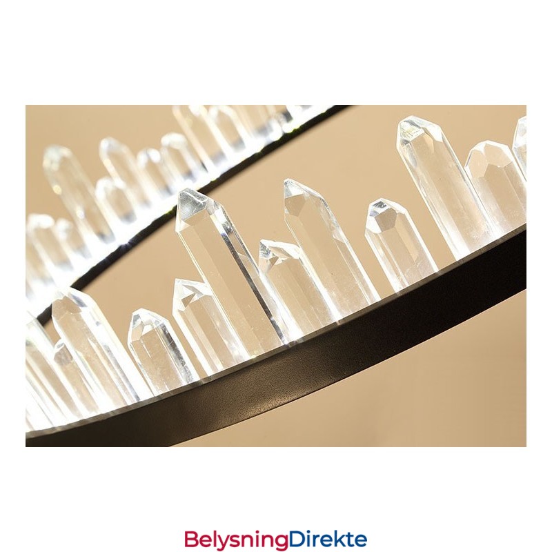 Moderne Mote Dobbel Sirkel Krystall Pendellampe