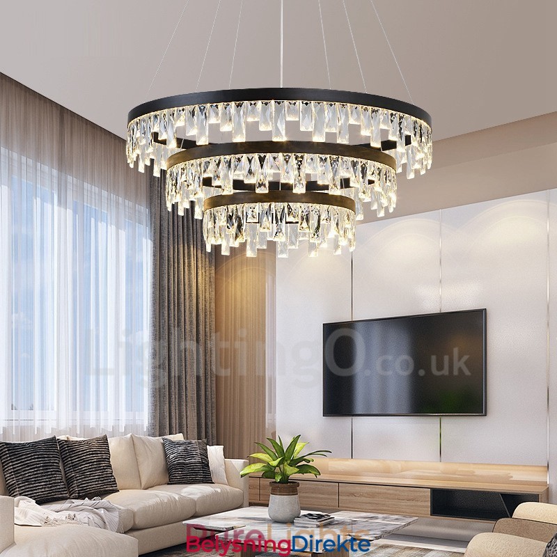 Moderne Sirkeldesign Krystall Pendellampe