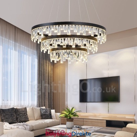 Moderne Sirkeldesign Krystall Pendellampe