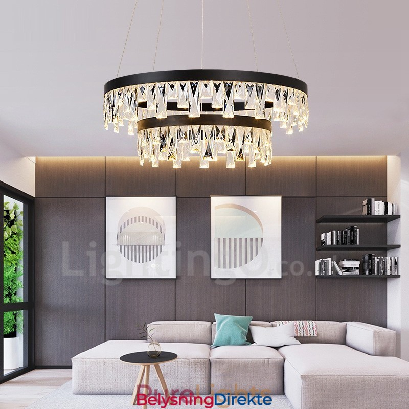 Moderne Sirkeldesign Krystall Pendellampe