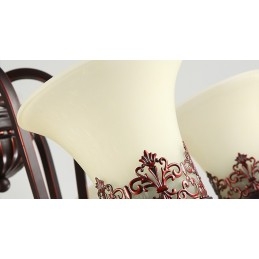 24 Lys Høyt Under Taket Vintage Landlig Øymaleri Metalllysekrone Med Glassskjermer Høyt Under Taket