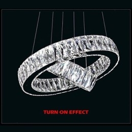 Krystalllysekronelys Moderne Belysning To Ringer D2040 K9 Store Krystalltaklamper Til Hjemmet