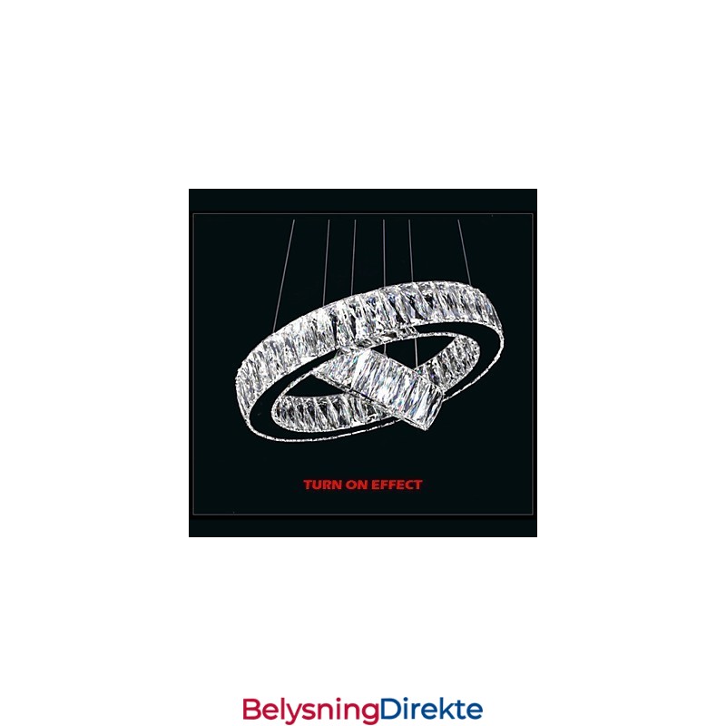 Krystalllysekronelys Moderne Belysning To Ringer D2040 K9 Store Krystalltaklamper Til Hjemmet