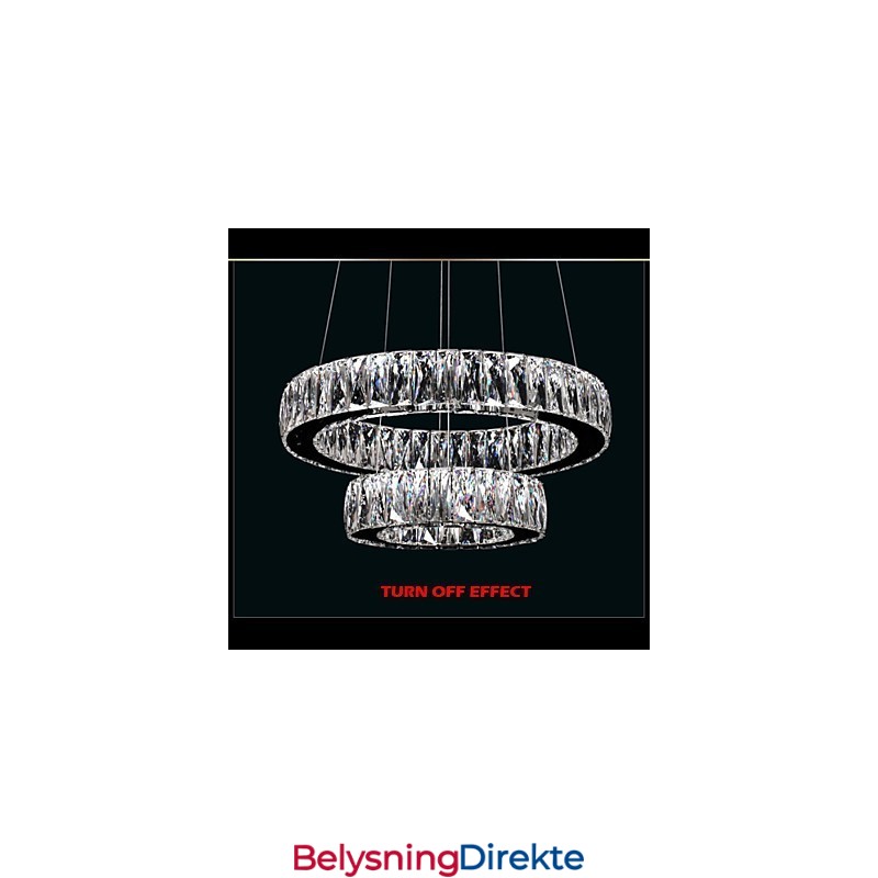 Krystalllysekronelys Moderne Belysning To Ringer D2040 K9 Store Krystalltaklamper Til Hjemmet