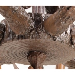 Rustikk Kunstnerisk Retro Lysekrone Med Gevir Og 9 Lys