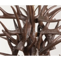 Rustikk Kunstnerisk Retro Lysekrone Med Gevir Og 9 Lys