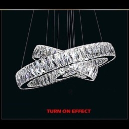 Krystalllysekronelys Moderne Belysning To Ringer D2040 K9 Store Krystalltaklamper Til Hjemmet