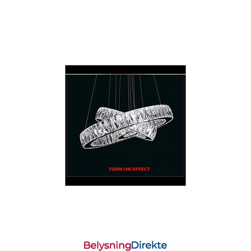 Krystalllysekronelys Moderne Belysning To Ringer D2040 K9 Store Krystalltaklamper Til Hjemmet