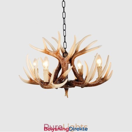 Rustikk Kunstnerisk Retro Antikk Lysekrone Med 4 Lys