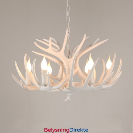 Rustikk, Kunstnerisk, Retro, Hvit Lysekrone Med 6 Lys