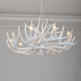 Rustikk, Kunstnerisk, Retro, Hvit Lysekrone Med 9 Lys