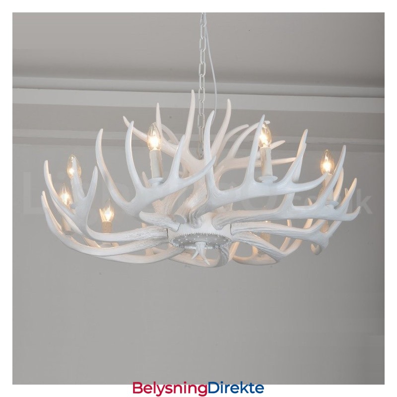 Rustikk, Kunstnerisk, Retro, Hvit Lysekrone Med 9 Lys