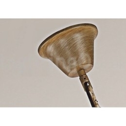 Rustikk Kunstnerisk Retro Lysekrone Med 12 Lys Og 2 Bånd