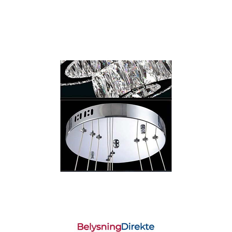 Krystalllysekronelys Moderne Belysning To Ringer D2040 K9 Store Krystalltaklamper Til Hjemmet