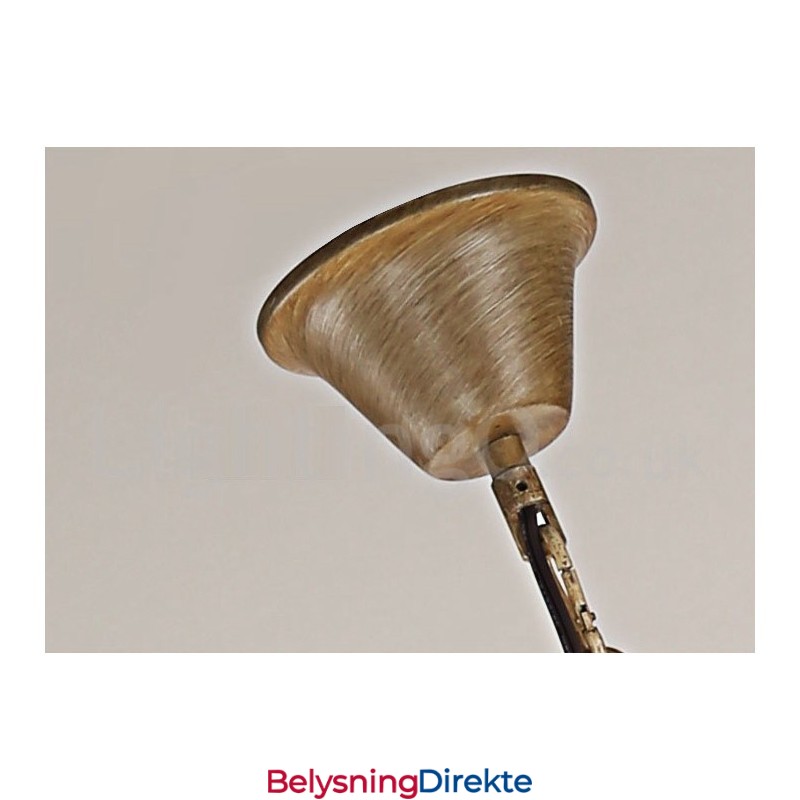 Rustikk Kunstnerisk Retro Lysekrone Med Gevir Og 8 Lys