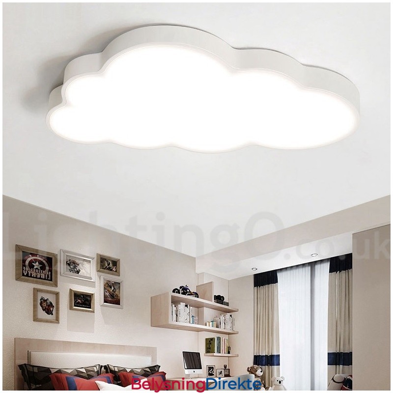 Ultratynne Skyer, Dimbare, Moderne, Samtidskunstneriske, Nordiske Stiler, Innfelt Taklampe Med Akrylskjerm Og Fjernkontroll, Kan Også Brukes Som Vegglampe