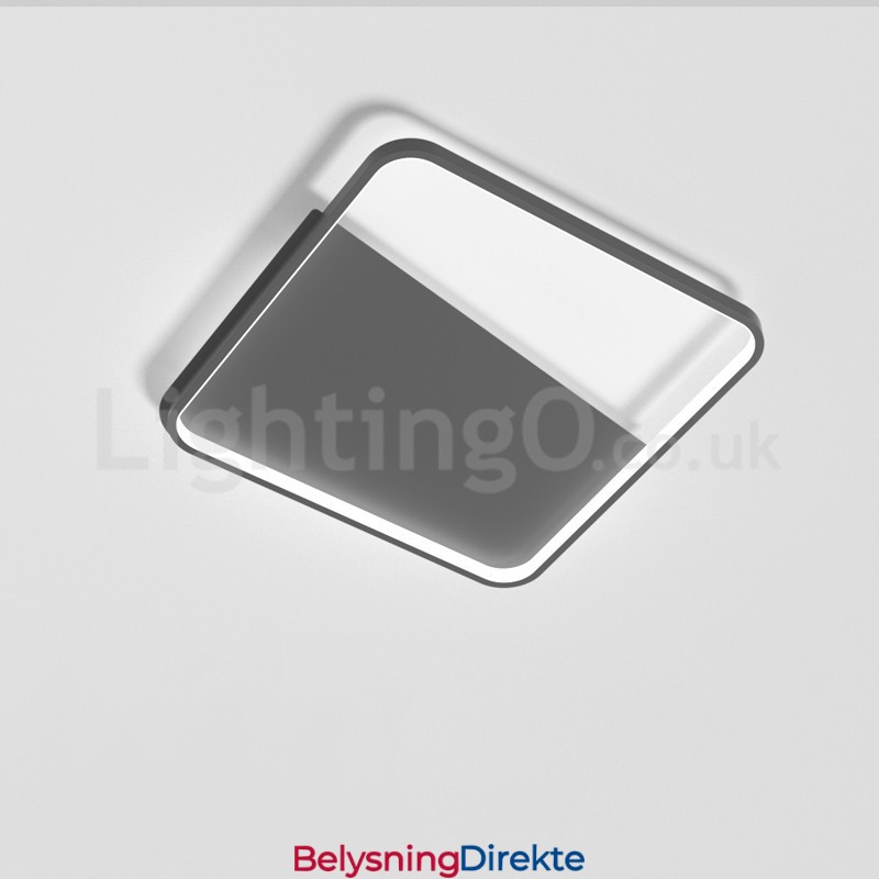 Moderne Minimalistiske Ultratynne 5 Cm Firkantede Aluminiumslamper I Innfelt Form