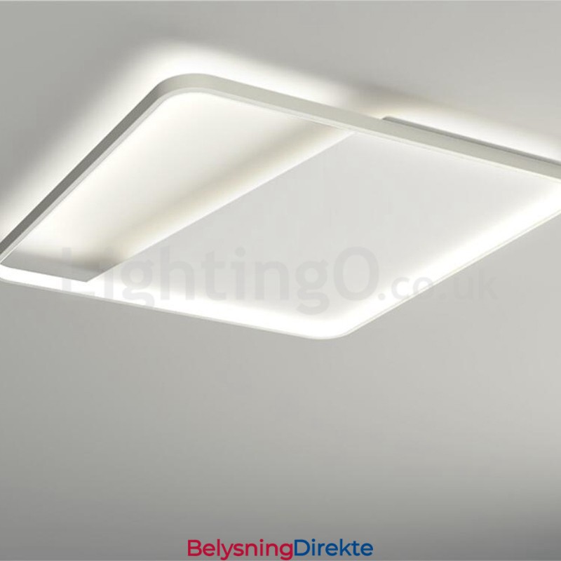 Moderne Minimalistiske Ultratynne 5 Cm Firkantede Aluminiumslamper I Innfelt Form