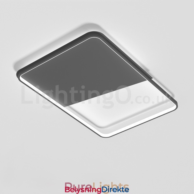 Moderne Minimalistiske Ultratynne 5 Cm Aluminiums Rektangulære Innfelte Taklamper