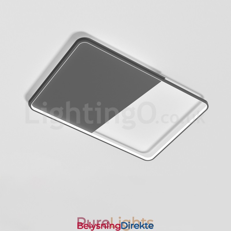 Moderne Minimalistiske Ultratynne 5 Cm Aluminiums Rektangulære Innfelte Taklamper