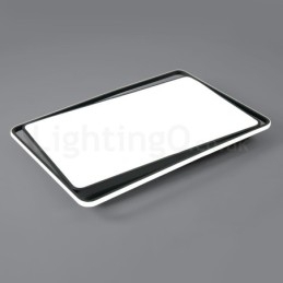 Moderne, Moteriktig Svart-Hvit Rektangulær Taklampe For Innfelling