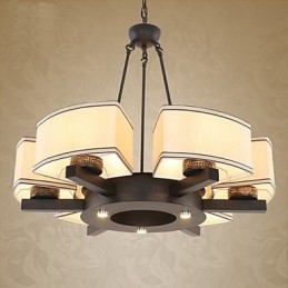 Kinesisk Stil Lysekrone Jern Kobber Imitasjonsluftlamper