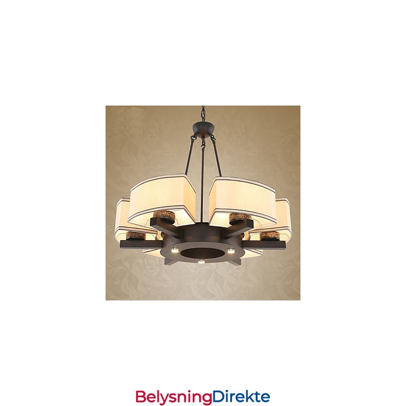 Kinesisk Stil Lysekrone Jern Kobber Imitasjonsluftlamper