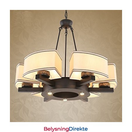 Kinesisk Stil Lysekrone Jern Kobber Imitasjonsluftlamper