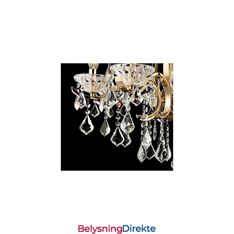 Krystalllysekrone I Smijern Av Høy Kvalitet Med 6 Lys