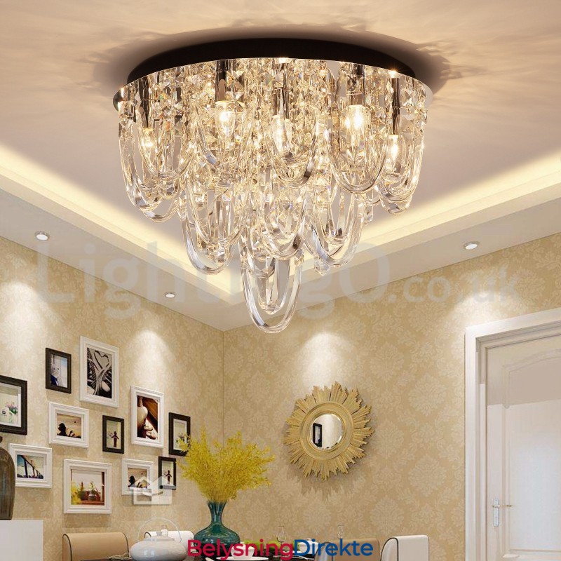 Luksuriøs Krystall Innfelt Taklampe Postmoderne Lampe