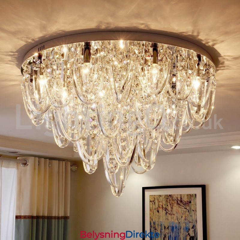 Luksuriøs Krystall Innfelt Taklampe Postmoderne Lampe