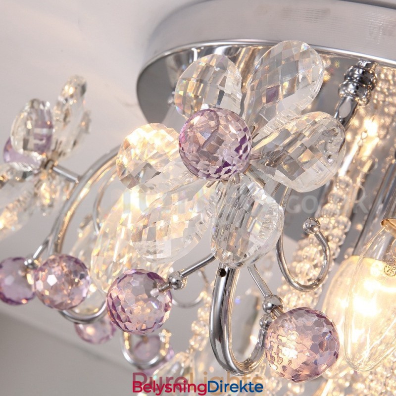 Luksuriøse Runde Krystall Innfelte Taklamper