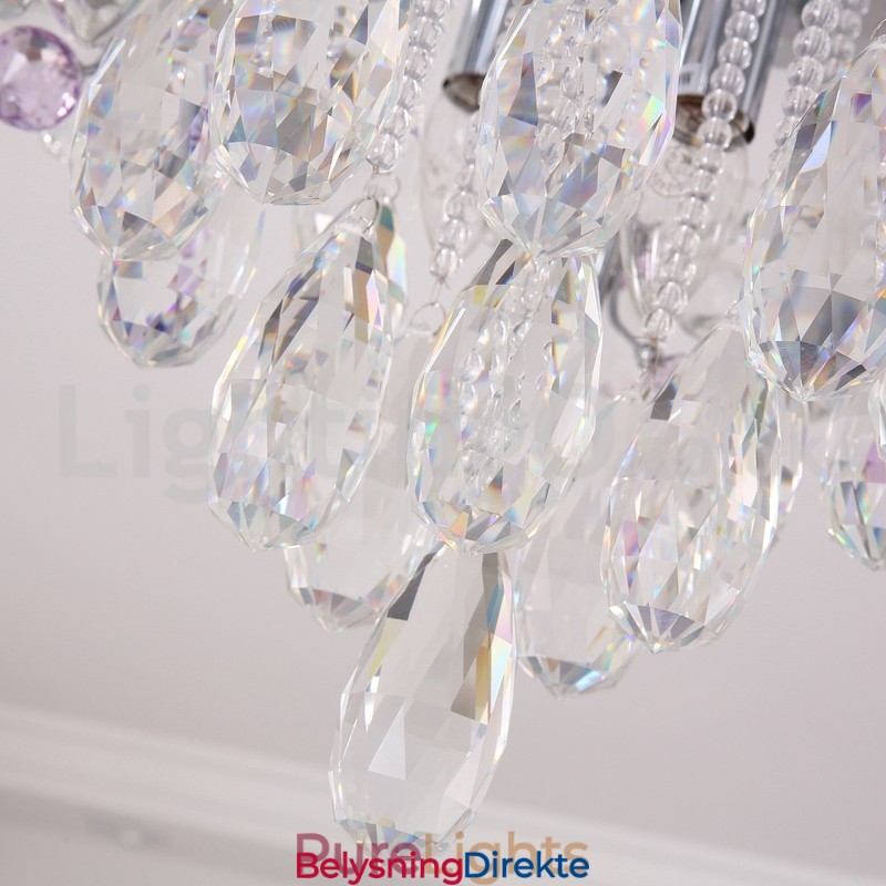 Luksuriøse Runde Krystall Innfelte Taklamper